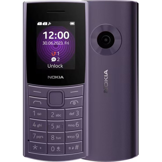 Nokia ������ �� ������� 110 (2023) 1.8'' Dual Sim 4G 4MB/4MB (TA-1543) Purple GR