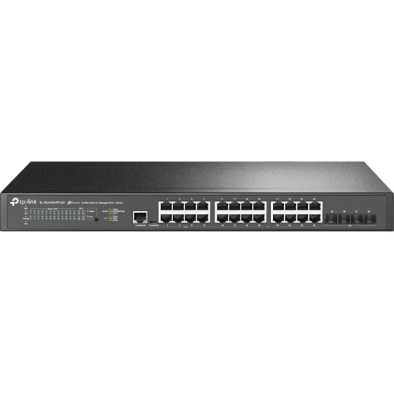 TP-Link Jetstream 24-Port Gigabit L2+ Managed Switch With 4 10GE SFP+ Slots And Ups Power Supply - (TL-SG3428XPP-M2)