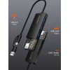 Cabletime Usb Hub 4x �����, 5Gbps, USB/USB-C �������, ����� - (CT-HUBT3-PB)