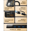 Cabletime Usb Hub 4x �����, 5Gbps, USB/USB-C �������, ����� - (CT-HUBT3-PB)