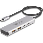 DeLock Usb Hub 4x �����, 10Gbps, USB-C �������, ���� - (64230)