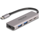 DeLock Usb Hub 4x �����, 5Gbps, USB-C �������, ���� - (64239)