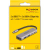DeLock Usb Hub 4x �����, 5Gbps, USB-C �������, ���� - (64239)