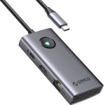 Orico Docking Station PW11-6PR, 6 �����, USB-C �������, 100W Pd 4K, ���� - (PW11-6PR-GY-EP)