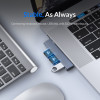 Orico Usb Hub AH-W13, 3x �����, 5Gbps, USB-C �������, ���� - (AH-W13-GY-BP)