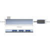 Orico Usb Hub AH-W13, 3x �����, 5Gbps, USB-C �������, ���� - (AH-W13-GY-BP)