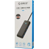 Orico Usb Hub PAPW4A-C3, 4x �����, 5Gbps, USB-C �������, ����� - (PAPW4A-C3-015-BK-EP)