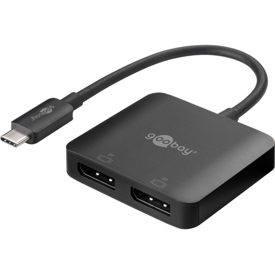 Goobay ���������� USB-C �� 2x Displayport 8K/30Hz, MST, ������ - (60171)