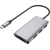Deltaco Type C Hub 3x USB-A, SD/Microsd Card slot, �����/���� - (USBC-HUB200)