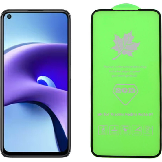Idol 1991 Tempered Glass Xiaomi Redmi Note 9/Redmi Note 9T 5G 6.53''9H 0.25mm 20D Full Glue Semi Curved BLACK