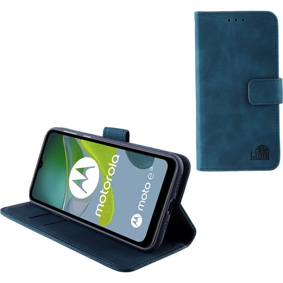 Lime Successories Lime ���� Motorola Moto E13 6.5'' Essential Magnet Book Stand Clip Dark BLUE