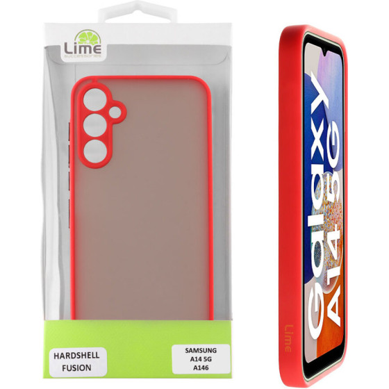 Lime Successories Lime ���� Samsung A14 4G A145/A14 5G A146 6.6'' Hardshell Fusion Full Camera Protection Red With Black KEYS