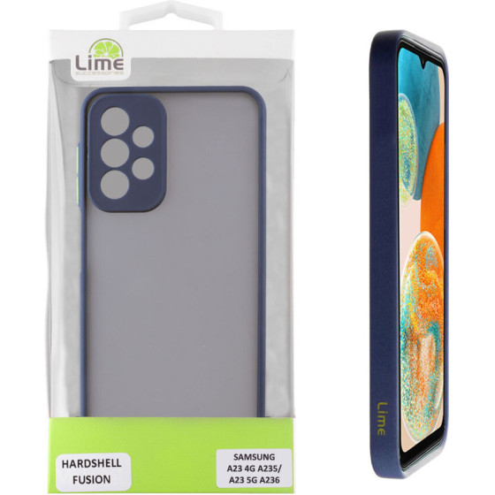 Lime Successories Lime ���� Samsung A23 4G A235/A23 5G A236 6.6'' Hardshell Fusion Full Camera Protection Blue With Yellow KEYS