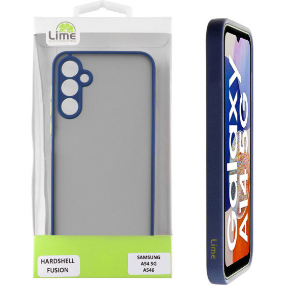 Lime Successories Lime ���� Samsung A54 5G A546 6.4'' Hardshell Fusion Full Camera Protection Blue With Yellow KEYS