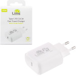 Lime Successories Lime Type C Pd 3.0 Fast Travel Qc 3.0 LTC25W 25W 5V 3.0A /9V 2.8A/12V 2.1A WHITE