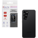 Volte-Tel Camera Glass Cover Samsung S23 5G 6.1''/Samsung S23 Plus 5G 6.6'' 9H 0.30MM 3D ALUMINIUM-Electroplating Frame BLACK