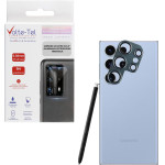 Volte-Tel Camera Glass Cover Samsung S23 Ultra 5G 6.8'' 9H 0.30MM 3D ALUMINIUM-Electroplating Frame BLUE