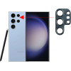 Volte-Tel Camera Glass Cover Samsung S23 Ultra 5G 6.8'' 9H 0.30MM 3D ALUMINIUM-Electroplating Frame BLUE