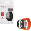 Volte-Tel Tempered Glass Apple Watch ULTRA/Ultra 2 49mm 1.92'' 9H 0.30mm Pc Edge Cover With Key 3D Full Glue Full Cover BLACK