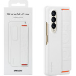 Samsung ���� Galaxy Z Fold 4 5G F936 Silicone Grip Cover White Packing Or - (EF-GF936TWEGWW)