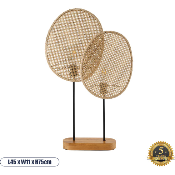 GloboStar Azul Boho ����������� ��������� ������ 2 x E27 AC220-240V IP20 - �45 x �11 x �75cm - ���� ������ �� ����� ��������� ��� ���� ������ ������ - 5 ������ ������� - (02231)