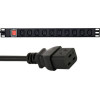Energenie Power Distribution Unit (PDU), 10PCs C13 SOCKETS, 1U, 16A, C19 Plug 2M Cable - (EG-PDU-10C132C19)