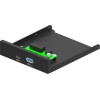 Gembird Internal 3.5''Front Pc PANEL, Usb 3.1 TYPE-A + TYPE-C Port Black - (FDI3-U3C-01)