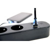 Gembird Smart Power Strip With Usb Charger 4 Sockets Black - (TSL-PS-S4U-01)