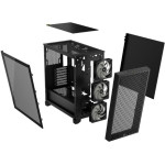 Corsair Mid Tower Atx Case 3000D Rgb Airflow Windowed Tempered Glass - Black - (CC-9011255-WW)