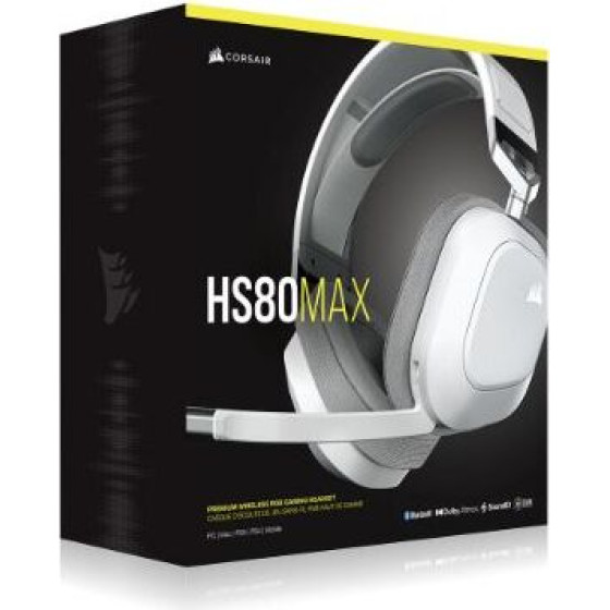 Corsair Wireless Gaming Headset HS80 Max Rgb Dolby Atmos - White - CA- 9011296-Eu - (CA-9011296-EU)