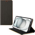 Idol 1991 ���� Iphone 15 6.1'' Elite Pro ANTI-Rfid Book Stand BLACK