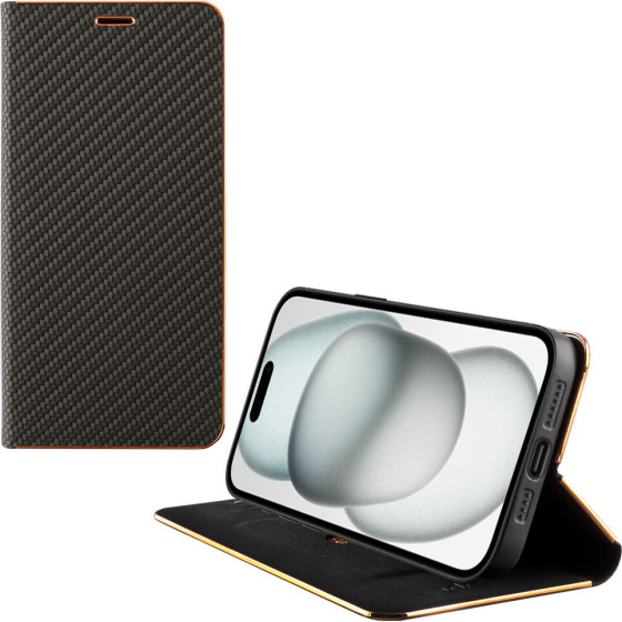 Idol 1991 ���� Iphone 15 6.1'' Elite Pro ANTI-Rfid Book Stand BLACK