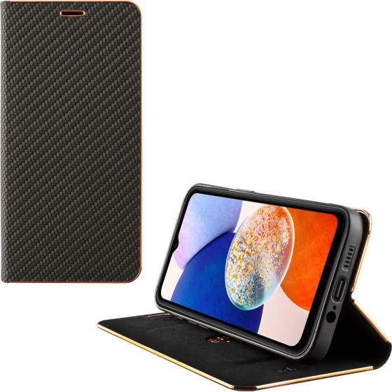 Idol 1991 ���� Samsung A14 4G A145/A14 5G A146 6.6'' Elite Pro ANTI-Rfid Book Stand BLACK