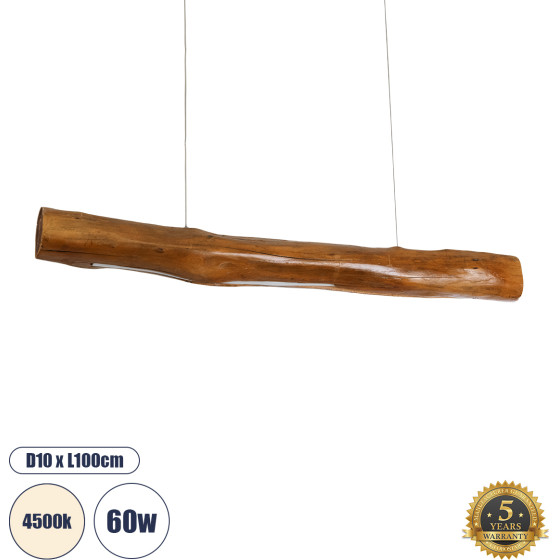 GloboStar Katrina Boho �������� ��������� ������ Led 60W AC220-240V IP20 - �10 x �100cm - ���� ������ - ������ ����� 4500K - 5 ������ ������� - (02320)