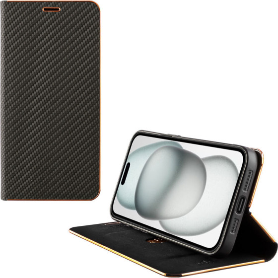 Idol 1991 ���� Iphone 15 Plus 6.7'' Elite Pro ANTI-Rfid Book Stand BLACK