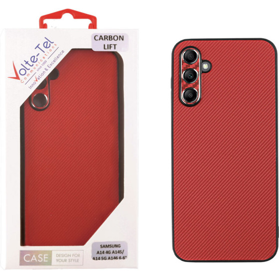 Volte-Tel ���� Samsung A14 4G A145/A14 5G A146 6.6'' Carbon Lift Full Camera Protection BLACK