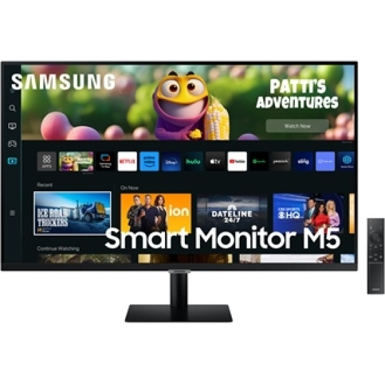 Samsung Monitor Smart MONITOR, Flat Fhd Tft VA, 32'',16:9, 250CD/M2, 3000:1, 4MS, 1920x1080, 60Hz, 2x Hdmi v1.4, Wireless DISPLAY, SPEAKERS(2x5W), WIFI5, BLUETOOTH, HDR10, BLACK, 2YW. - (LS32CM500EUXDU)