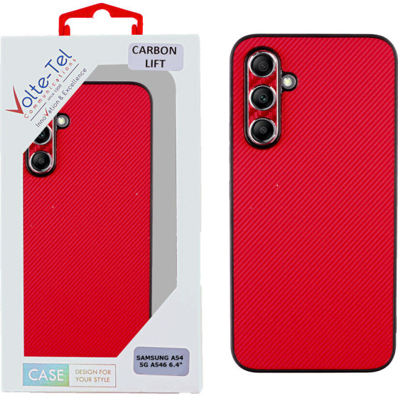 Volte-Tel ���� Samsung A54 5G A546 6.4'' Carbon Lift Full Camera Protection RED