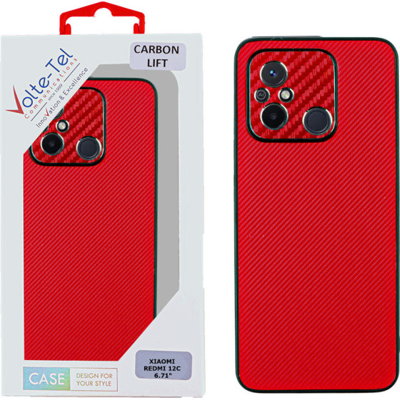 Volte-Tel ���� Xiaomi Redmi 12C 6.71'' Carbon Lift Full Camera Protection RED