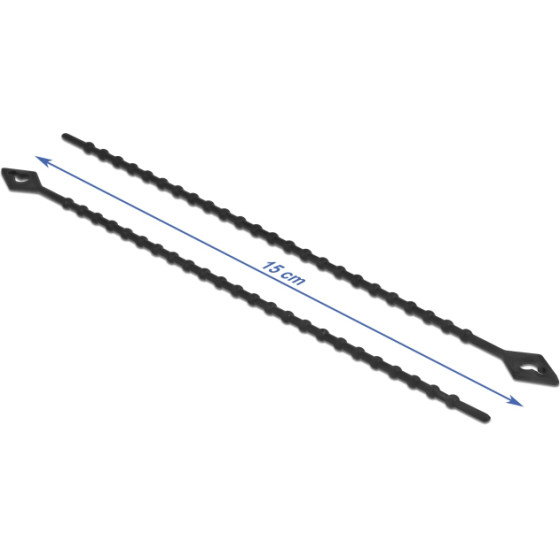 DeLock Reusable �������� �������� 150x2.4mm, �����, 100��� - (19568)