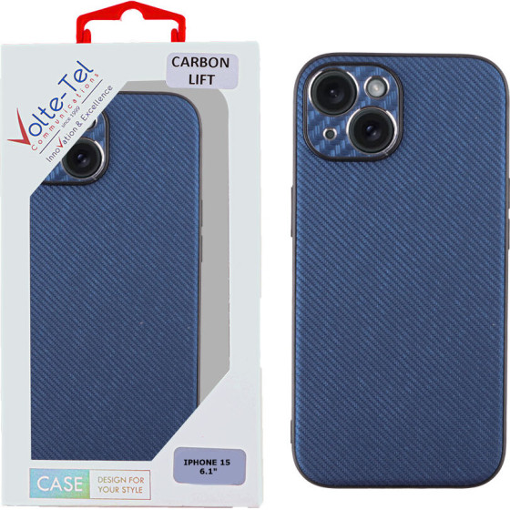 Volte-Tel ���� Iphone 15 6.1'' Carbon Lift Full Camera Protection BLUE