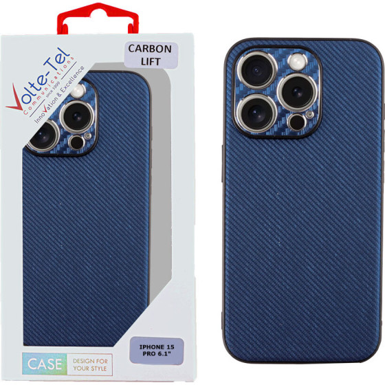 Volte-Tel ���� Iphone 15 Pro 6.1'' Carbon Lift Full Camera Protection BLUE