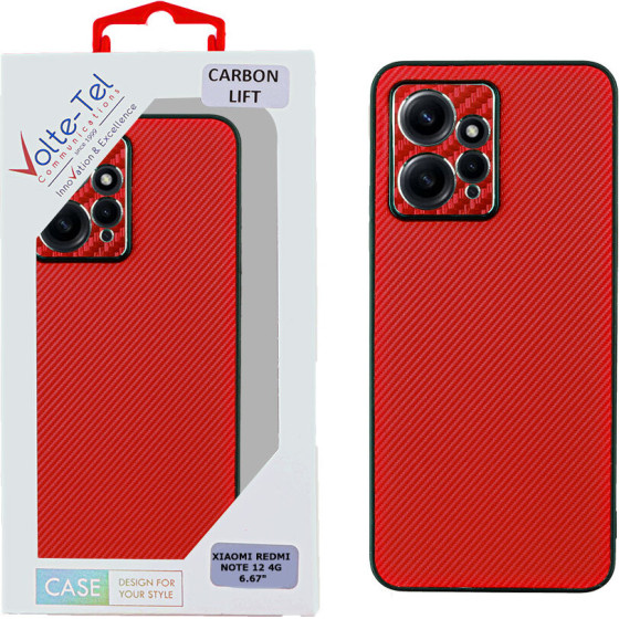 Volte-Tel ���� Xiaomi Redmi Note 12 4G 6.67'' Carbon Lift Full Camera Protection RED