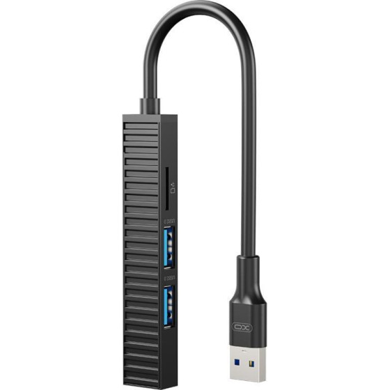 XO HUB014A Plastic Portable 4 In 1 Docking Station Usb (USB3.0+2x USB2.0+TF) - (XO-HUB014A)