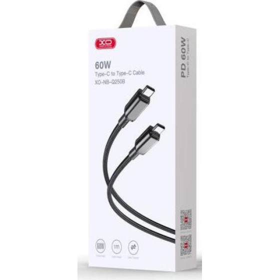XO NB-Q239B Zeus Series ������� �������� ��������� TYPE-C �� TYPE-C, 60W, ����� - (XO-NB239B-BK)