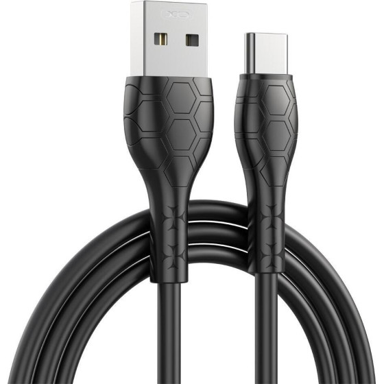 XO NB240 Football ������� �������� TYPE-C Soft Rubber CABLE, ����� - (XO-NB240TBK)