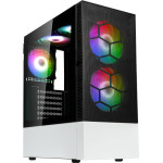 Kolink Observatory Mx Mesh Argb Midi Tower Case - Black/White (With 5 Argb Fans - 2x140mm & 3x120mm) - (PGW-CH-KOL-117)