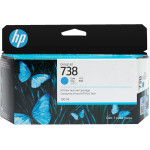 HP 738 130-Ml Cyan Designjet Ink Cartridge - (498N5A)