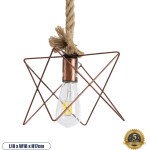 GloboStar Kazemi �������� �������� ��������� ������ �������� 1 x E27 AC220-240V IP20 - �18 x �18 x �17cm - ������� ��������� �� ���� ������ ������ - 5 ������ ������� - (02019)