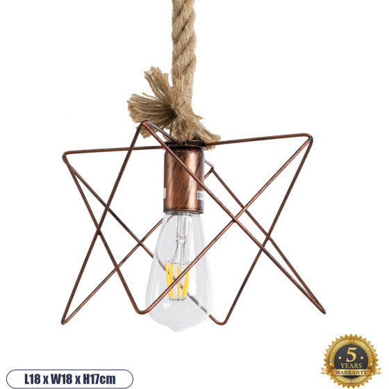 GloboStar Kazemi �������� �������� ��������� ������ �������� 1 x E27 AC220-240V IP20 - �18 x �18 x �17cm - ������� ��������� �� ���� ������ ������ - 5 ������ ������� - (02019)